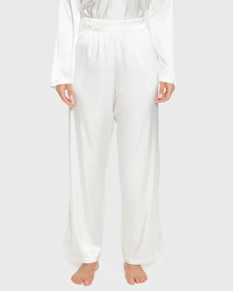 لا سينزا طقم بيجامة من قطعتين من الساتان للنوم من لا سينزا